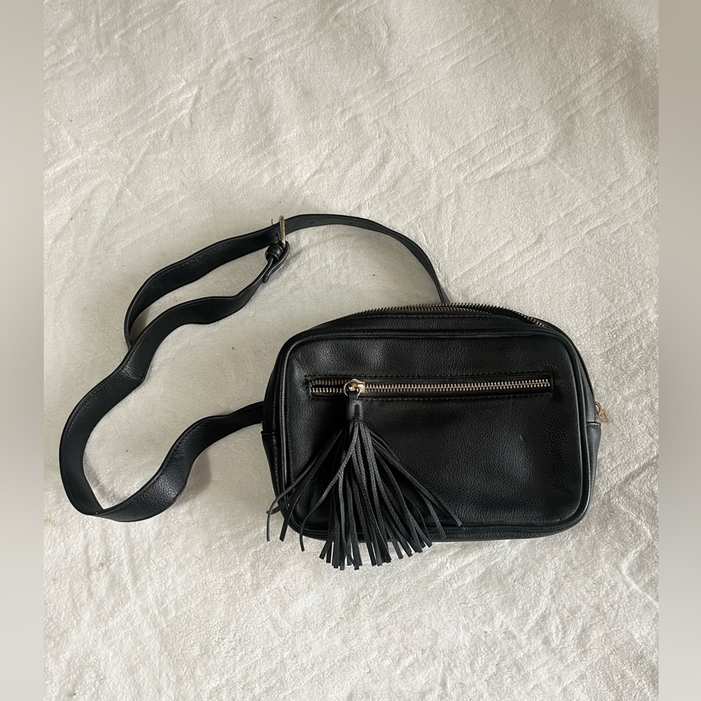 Forever 21- Faux Black Leather Crossbody Bag